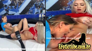 Stephanie Raupp e Andressa Urach se pegando em vídeo lésbico