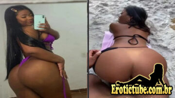 Sarah Medeiros transando na praia